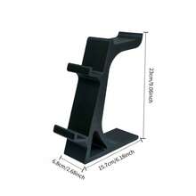3-In-1 PlayStation 5 Controller Stand - Game Desk Storage Rack With Headphone Hook, Holds 2 Controllers And Headset, Space-Saving, White/Black Game Accessory - Multicolor - View 4