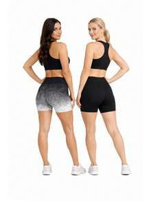 Kit 2 Shorts Degrade + Short Plain Women's - 白色 - 查看 4