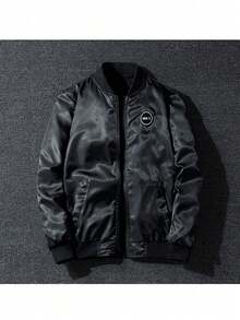 双面穿军用户外男士飞行夹克，适合户外活动、旅行、徒步，黑色，春季送礼佳品 - 黑色 - 查看 2