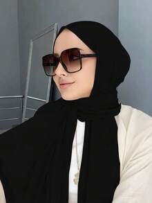 Simple Collection Modest Hijabi Women's Jersey Hijab With Elastic Edging - Multicolor - View 2