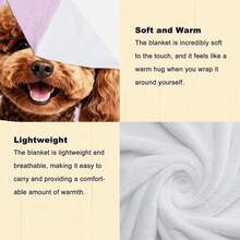 Chăn in ảnh thú cưng theo yêu cầu: Quà tặng cá nhân hóa bằng vải flannel dành cho chủ nuôi chó/mèo, dành cho gia đình. - Nhiều màu - Xem 5