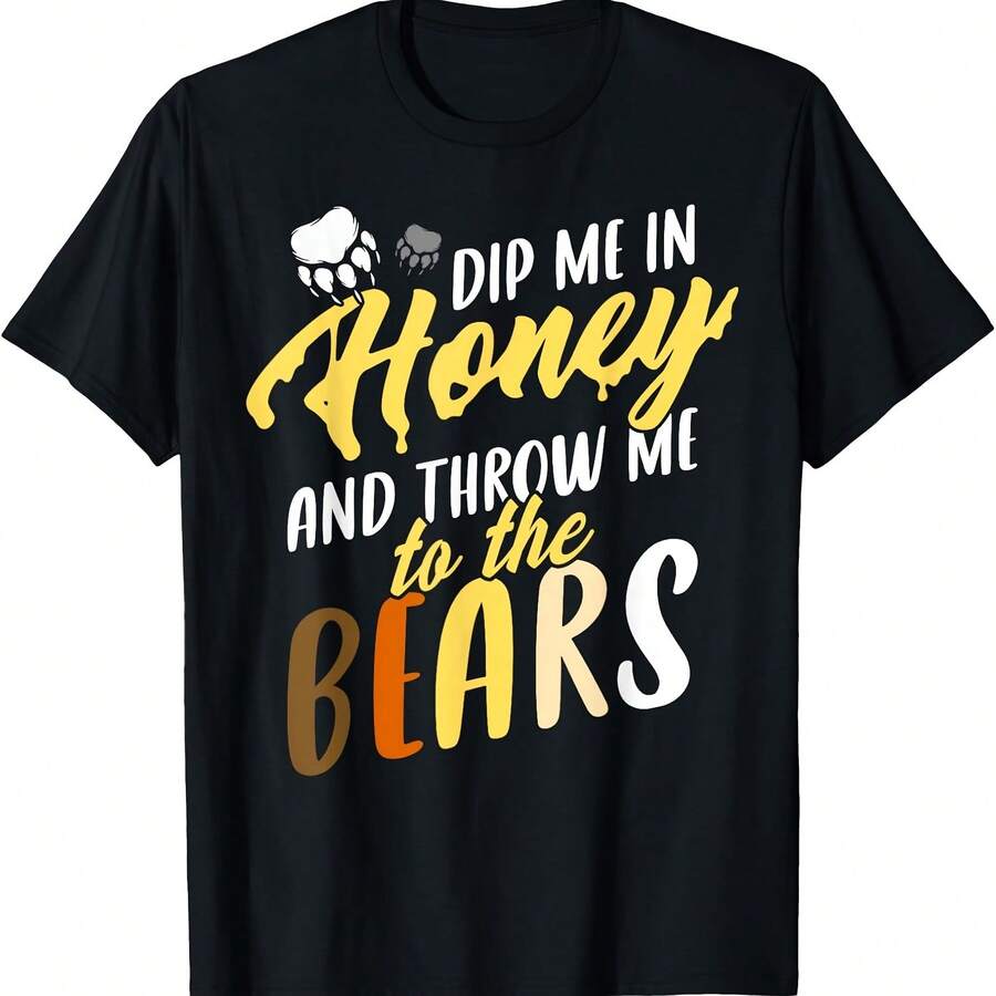 Dip My In Hy Gay Bear Pride T-Shirt - Black 6 - View 1
