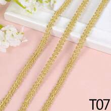 5码金属蕾丝花边丝带，弧形蕾丝面料，缝纫，编织，蕾丝丝带，婚礼工艺DIY服装配饰 - 彩色 - 查看 41