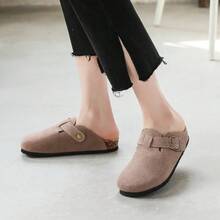 Men's And Women's Suede Clogs Leather Mules Cork Footbed Sandals Potato Shoes With Arch Support, Sandals - 卡其色 - 查看 5