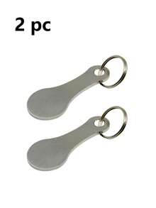 1 móc khóa kim loại bằng thép không gỉ kèm móc chìa khóa, móc khóa carabiner, dụng cụ mở khóa xe đẩy hàng và mặt dây chuyền trang trí, móc khóa thẻ xe đẩy hàng có thể tái sử dụng, phụ kiện móc khóa hợp kim, giá đỡ móc khóa, móc khóa kim loại, giá đựng tiền xu xe đẩy hàng - Bạc - Xem 13