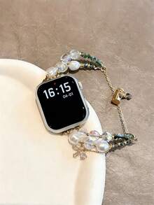 Compatible With Apple Watch Luxury Crystal Strap 38/40/41/42/44/45/46/49mm, For Ultra/SE 2/SE 1/Series 10/9/8/7/6/5/4/3/2/1 - Translucent Green - View 6