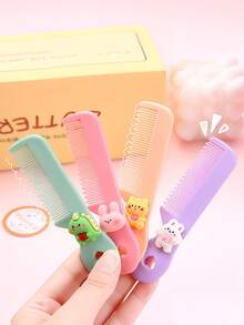 Bộ 11 chiếc dây buộc tóc nơ mini và lược mini họa tiết nhân vật hoạt hình màu kẹo ngọt cho bé gái, lược nhỏ cầm tay màu kẹo ngọt, đơn giản và dễ thương, thích hợp để cắt và chăm sóc tóc cho bé gái, phù hợp với tóc mỏng, lý tưởng để sử dụng hàng ngày, hoàn hảo làm quà tặng cho bé gái. Kidvery - Nhiều màu - Xem 3