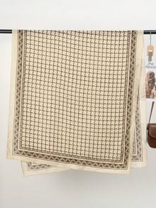 1pc New Fashionable Plaid Print Scarf, Elegant Plaid Print Ladies Scarf With High-End Feel, Soft Material, Multifunctional Sun Protection/Windproof Scarf Shawl, Suitable For Daily Life/Holiday Gatherings/Banquet Occasions - Multicolor - View 5