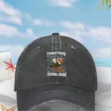 Trenostruzzo Turbo 3000 Italian Brain Fart Fun Gen Z Internet Meme Baseball Cap - Snapback Cap, Duck And Italian Text Design, Unisex Streetwear, Men And Women, Machine Washable Casual Hat, Suitable For Casual Wear And Themed Events, Y2K Pop Culture Accessories - 黑色 - 查看 3