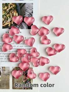 2pcs/5pcs/8pcs/10pcs/15pcs/18pcs New Pink Heart Shaped Magnetic Stickers, Cartoon Red Heart Plastic Fridge Magnets, Home Decor, Holiday Decoration, Gift, Fridge Decor, Kitchen Decor - Multicolor - View 19