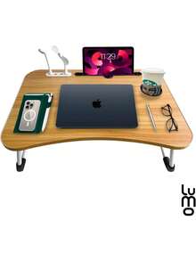 DeTODO Mesa Plegable Para Laptop Con Lampara Luz LED y Ventilador COLOR ALEATORIO - Camel - Ver 9