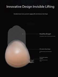 1 Pair New Silicone Invisible Strapless Bra – Self-Adhesive Backless Push-Up Cups - Multicolor - View 3