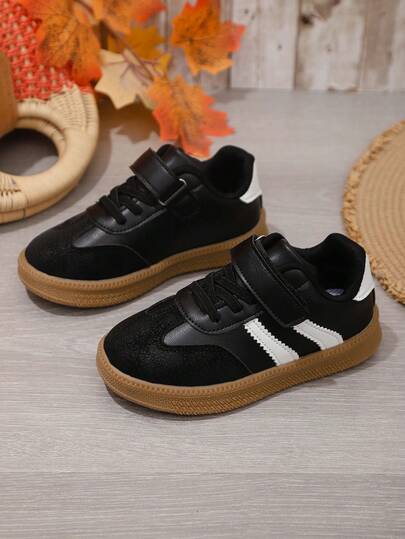 Modne trampki dziecięce, gumowa podeszwa antypoślizgowa, zapięcie na rzepy, płaskie buty do chodzenia na zewnątrz, buty do biegania dla uczniów, odpowiednie na wiosnę i jesień