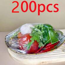 200/100/50pcs Expandable Food Covers, Kitchen Dust-Proof Waterproof Food Covers, Food Preservation Film, Refrigerator Covers, Kitchen Storage & Organization, Spring/Summer Food Preservation Tools, Home Decor, Kitchen Organizer Accessories - Multicolor - View 11