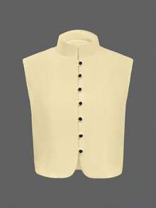 Camiseta de tirantes de tela tejida de unicolor elegante para mujer, casual de verano en rojo - Amarillo claro - Ver 6