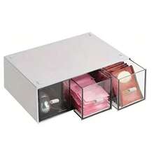 1pc Tea Caddy For Tea Bags Kitchen Storage Drawer Basket Cabinet Countertop Storage Box Coffee Tea Sugar Storage Supplies - 白色 - 查看 4