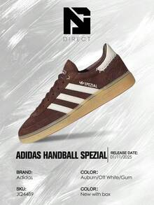 Adidas Handball Spezial 'Auburn Off White' (Women's)– Women's Lifestyle Sneakers – Shoes For Woman -Vintage -Spring & Summer-Inspired Running Shoes, Shock-Absorbing Comfort, Gym To Streetwear Casual Wear-Easter Gift–JQ4489 - Auburn//Gum - 查看 6