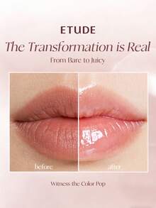 K-Beauty- ETUDE House Glossy Lip Water Tint - Juicy Candy Shine, Non-Sticky Plump Look - #2 Honey Drizzle - View 3