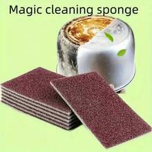 Magic Cleaning Sponge, Pot Bottom Cleaning Descaling Sponge, Rust Removal Sponge, Dish Washing Sponge Block, Cleaning Cloth, Decontamination, Cleaning Supplies, Cleaning Tools, Back To School Supplies, Kitchen Supplies, Bathroom Supplies, Home Supplies, Household Supplier - Brown - View 12