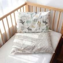 Fundas y almohadas para bebés de 30x50cm, fundas de almohadas con patrón de dibujos animados para niños, funda de almohada de algodón, núcleo de almohada para niñas y niños - LoveRabbit 1 pieza - Ver 6