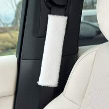 1/2件装汽车安全带肩垫毛绒纯色汽车安全带保护垫仿兔毛内饰配件 - 毛絨安全帶護肩 - 查看 11