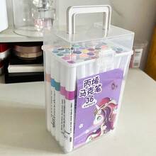 丙烯马克笔，可水洗，不渗色，可叠加，防水，速干，适合艺术家、学生、DIY爱好者，可用于手绘、艺术创作、手工制作、学校美术课、返校季等。