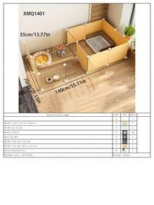 Pet Fence, Dog Isolation Free Combination Indoor Small Dog Kennel With Toilet Area, Home Use Dog Cage - Multicolor - View 18