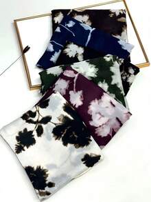 新款透气流苏披肩，优雅风格围巾，时尚女士真丝围巾，亮丽波点大围巾，多功能户外防晒沙滩披肩，头巾 - 彩色 - 查看 12