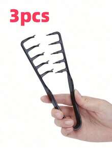 5pcs Men's Styling Combs, Plastic Material, Suitable For Daily Commute, Business Trip, Travel, Office, Dorm Use, Portable And Compact, Easy To Store, Hair Styling, Volumizing Hair Top, Taming Frizz, Creating Texture, Perm, Spiky, Slicked Back, Pompadour, Hair Styling Tool, Men's Hair Styling Essential - Multicolor - View 12