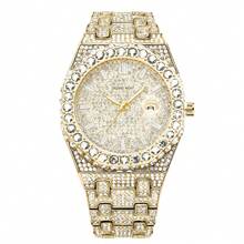 DAYAND NIGHT 新款男士石英表，奢华镶钻腕表，时尚全钻腕表，商务休闲皆宜。情人节、周年纪念日或生日的完美礼物。 - 彩色 - 查看 13