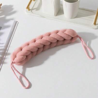 Nio-delad utdragbar exfolierande ryggsvamp med snöre - Ryggsvamp Badborste med långt handtag - Kroppsrengörande badsvamp - 1 st.