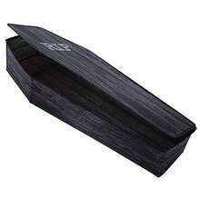 Spooky Seasonal Wooden-Style Coffin Halloween Display - 60 X 24 X 10 - Multicolor - View 3