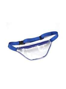 透明PVC腰包，透明体育场腰包，配有可调节肩带，可视化妆收纳包，轻便解放双手设计，多功能，可用作腰包、斜挎包和体育场包，非常适合携带手机、门票、音乐会、体育赛事和节日用品，适合音乐节爱好者、体育迷、旅行者、学生，是体育场馆活动、海滩旅行和日常通勤的理想之选。 - 彩色 - 查看 12