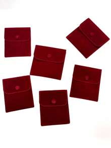 2-In-1 Burgundy Velvet Jewelry Pouch, Suitable For Weddings, Wallets, Jewelry, Rings, Etc. Can Also Be Used As An Anti-Oxidation Bag. Luxury Velvet Jewelry Storage Bag For Women - Portable Travel Design, Anti-Rust Ring Storage, Perfect Gift For Birthday, Mother's Day And Valentine's Day. Jewelry Bag, Soft Drawstring Storage Bag For Necklaces, Rings, Etc.,Travel Essential - Burgundy - View 6
