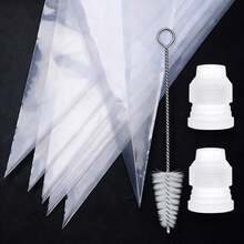 10pcs/Roll 6-Inch Disposable Piping Bags, Thick Frosting Bags, Baking Accessories And Tools, Cake Baking Tools, Professional Pastry - White - View 2