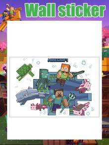 Minecraft Hình dán tường có thể tháo rời Paradoni - Được làm từ chất liệu vinyl có thể tái sử dụng, rất thích hợp để trang trí phòng. Bộ hình dán tường theo chủ đề này được thiết kế tỉ mỉ để bổ sung cho không gian phòng ngủ, cung cấp các giải pháp trang trí sáng tạo và có thể tùy chỉnh. Áp dụng cho bề mặt tường trong nhà. - Nhiều màu - Xem 20