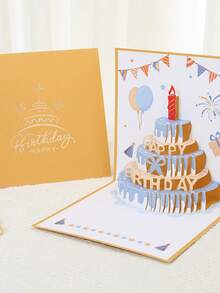 1张立体纸质蛋糕贺卡，充满节日氛围。这是一款手工制作的创意贺卡，用于传递祝福。可作为礼物赠送给朋友，也是节日礼品的理想之选。（不含灯光） - 套裝 - 查看 12