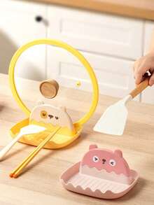 1 cái giá đỡ nắp nồi và giá để muỗng cho quầy bếp - Giá đựng dụng cụ nấu ăn cho muỗng, vá, kẹp, dĩa - Phụ kiện nhà bếp - Nhiều màu - Xem 6