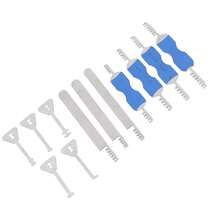 Juego de herramientas de acero inoxidable para bomberos, personal de EMS y oficiales, que incluye peine y pinzas - Plateado - Ver 7