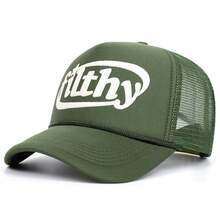 1顶印有脏字图案的棒球帽，男女通用户外遮阳帽，美式卡车帽，嘻哈时尚后扣帽 - 彩色 - 查看 11