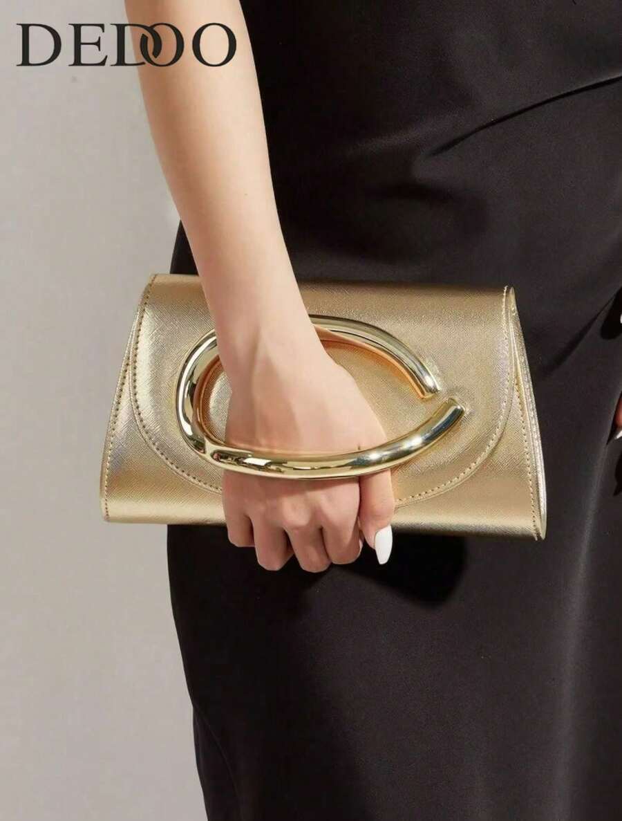 Glitter, Shiny, Luxury, Glamorous, Elegant, Exquisite Large Women Clutch Purse Evening Bag Prom Handbag With Detachable Chain For Wedding Velvet Elegant For Girls, Women, College Students, Rookies & White-Collar Workers For Party, Prom, Wedding, Party Bags,Perfect For Party Wedding Prom Dinner/Banquet Matching With Holiday Party Dress Evening Dress & Sequin Dress - Vàng - Xem 1