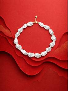 925 Sterling Silver Gold-Plated Baroque Pearl Earrings