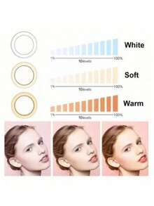 Aro de Luz LED Profesional de 12 Pulgadas con Soporte Para Teléfono Móvil y 3 Modos de Ajuste de Luz - A - Ver 3