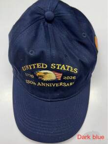 1776-2026 USA 250th Anniversary Hat - Eagle & 50 Star Flag Design Snap Closure | Unisex & Free Logo Patch Compatibility | All Season - Multicolor - View 10