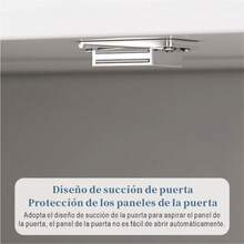 Cajonera Moderna De Madera Mueble Con 2 Puertas Y 5 Cajones - Claro Marrón + Blanco - Ver 7
