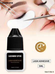 1 Sec Dry Professional Eyelash Extension Glue, 5ml Long Lasting 6-8 Weeks, Low Irritation Formula - White - View 12