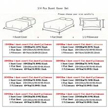 3/4件套田园风被套组，柔软轻盈水洗超细纤维床品，白色底灰色水彩花卉印花，花卉美学床品套装，拉链封口，防污易清洗（1个被套+1个床单+1/2个枕套，不含被芯） - 灰花卉 - 查看 3