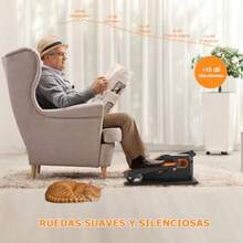 bicicleta para hacer ejercicioRabbitstorm Maquina Eliptica Electrica Maquina para Pedalear con Control Remoto Almohadilla Antideslizante Correas para Los Pies 12 Velocidades para del Escritorio en el Hogar y la Oficina - negro - Ver 2