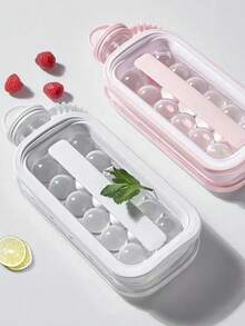 Home Ice-Making Wonder: Curling Stone/Ice Hockey Mold In One, Large Capacity Water Bottle, Refrigerator, Ice Cubes, Ice Tray. - Multicolor - View 6