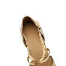 5cm High Heel Latin Dance Shoes For Girls & Teenagers, T-Strap Glitter Buckle Closure, Comfortable & Lightweight For Salsa, Jazz Dance Practice, Performance, Ballroom